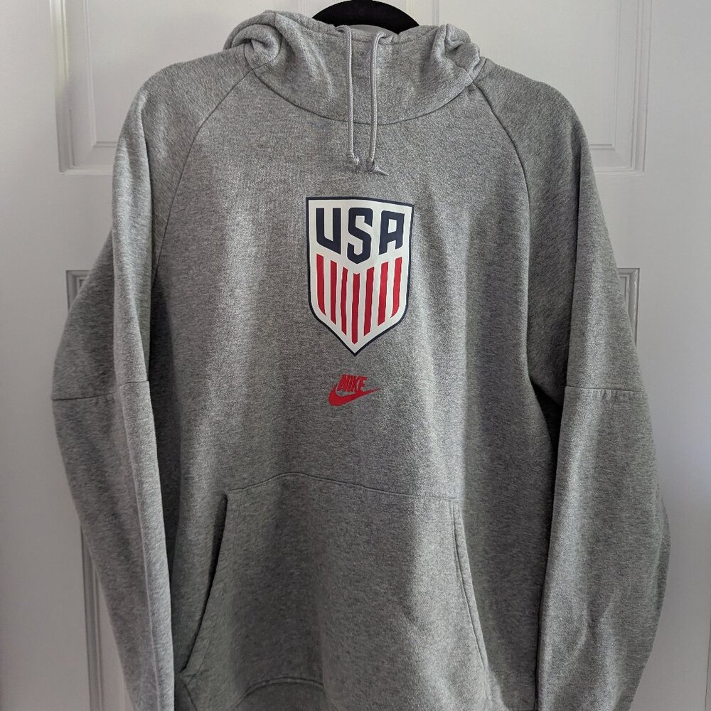 US Soccer Nike Fleece Pullover Hoodie - Gray